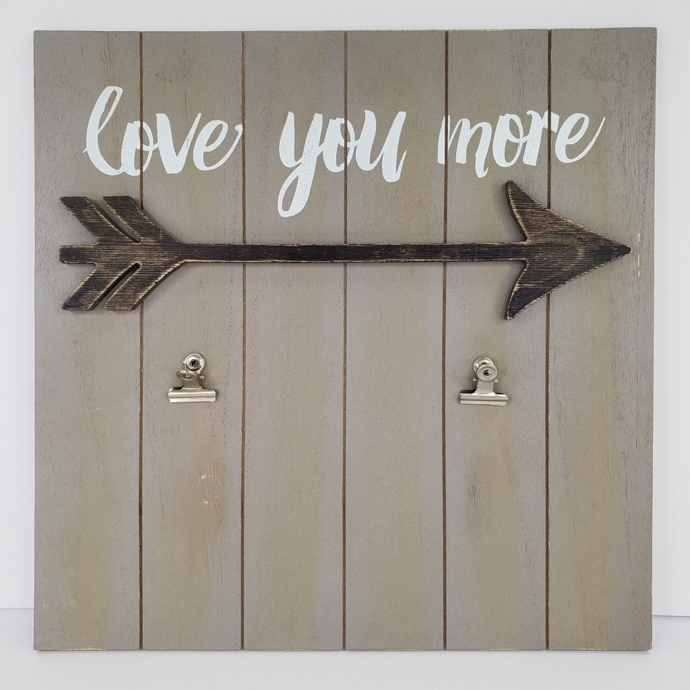 Farmhouse Wall Decor ‘Love You More’ Picture Display Rustic Country